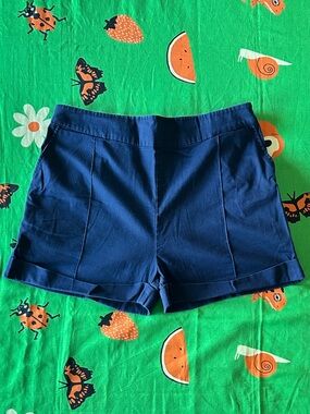 Modcloth High Waist Shorts - Blue
